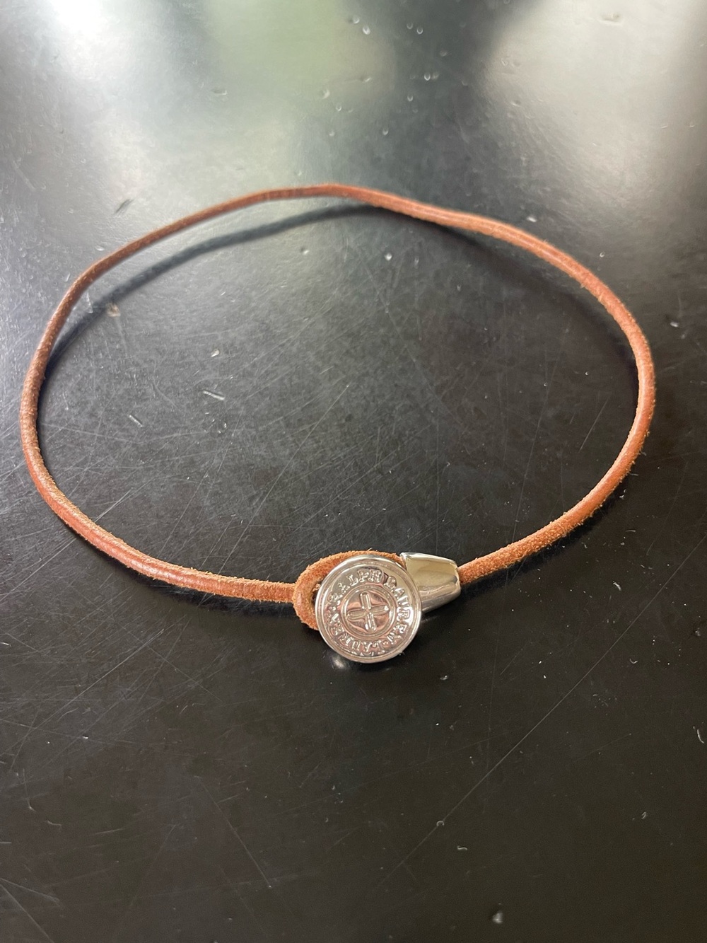 Ralph Lauren Brown Leather Necklace
